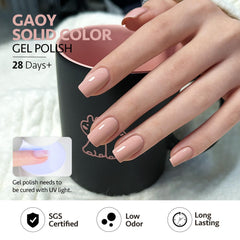 GAOY matte top coat creates velvet finish for understated style.