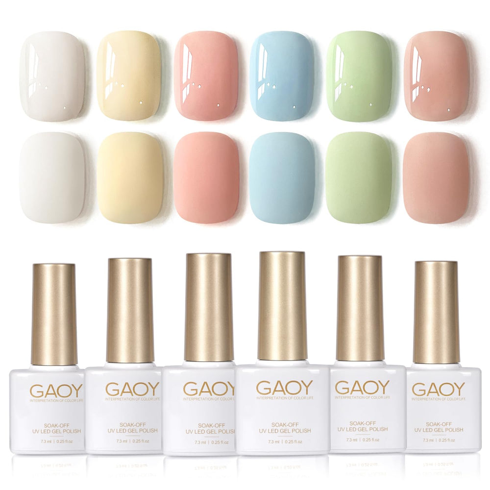 GAOY Pastel Spring gel polish blue bottle for at-home manicure with long-lasting shine