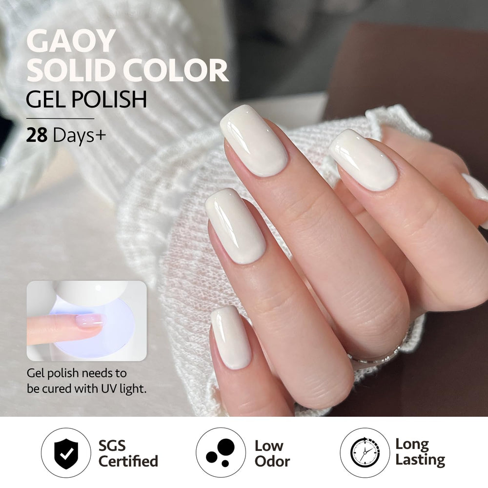 GAOY Pastel Spring gel polish color-5 bottle offers radiant coverage and easy removal