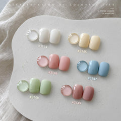 GAOY Pastel Spring gel polish color-6 bottle provides glossy or matte finishes at home