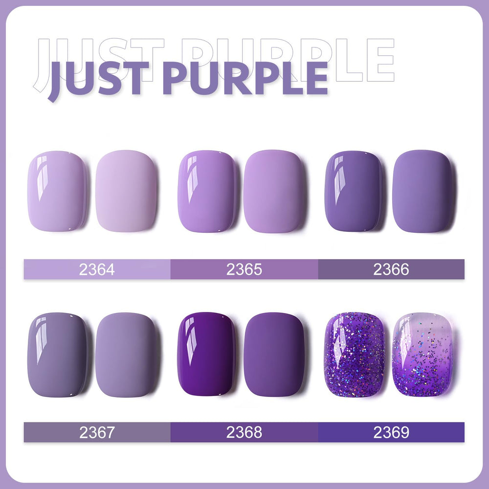 GAOY glitter gel shades that pair with top coats for glossy or matte looks.