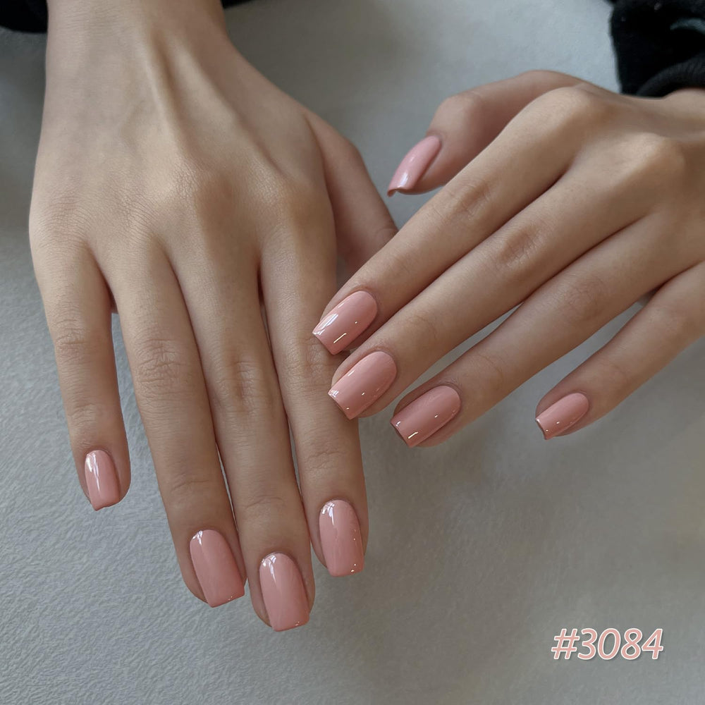 GAOY shiny gel polish finish with top coat for a high-shine look.