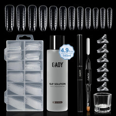 GAOY slip solution bottle pour for smoother poly gel application.