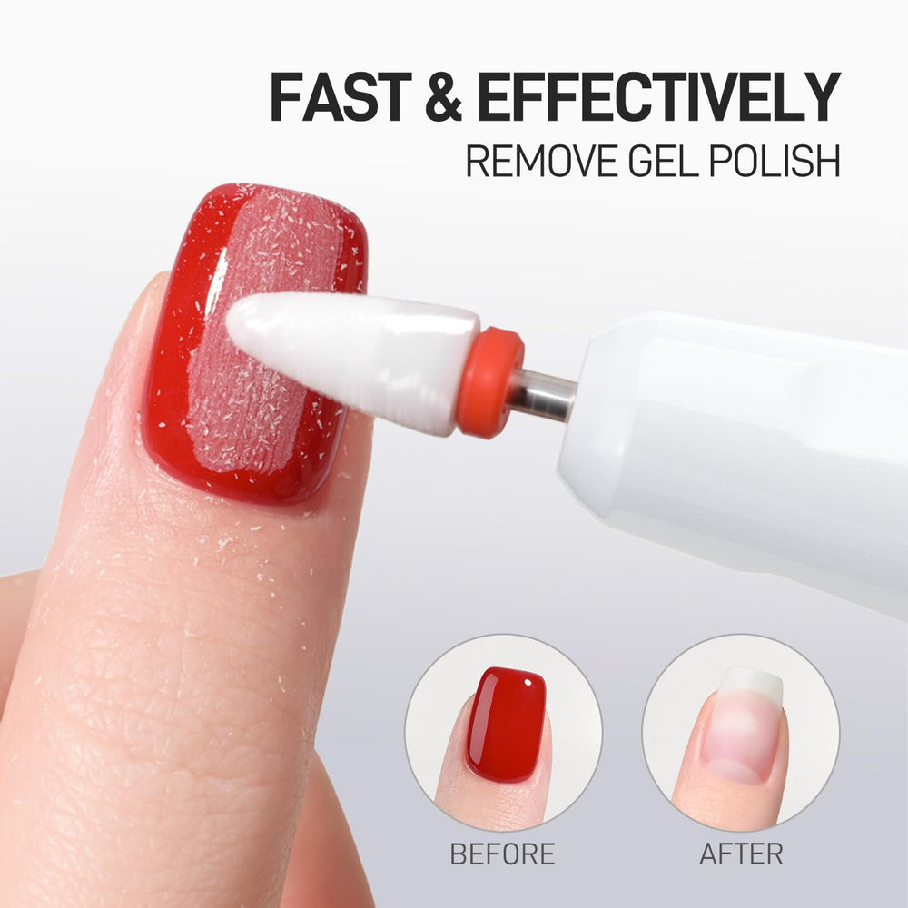 GAOY electric nail file showing speed control knob for precise shaping