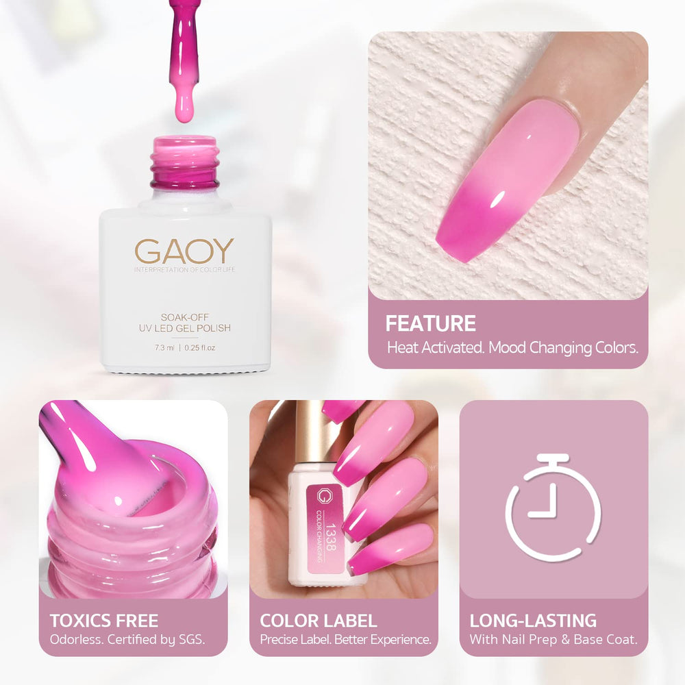 GAOY low odor, SGS-certified toxic-free gel polish for DIY manicures.
