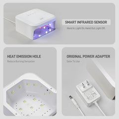 GAOY UV nail lamp power adapter included for simple setup