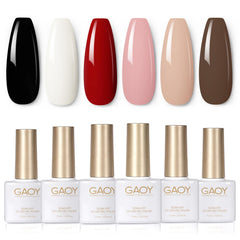 GAOY white gel polish bottle for a glossy manicure lasting up to 4 weeks