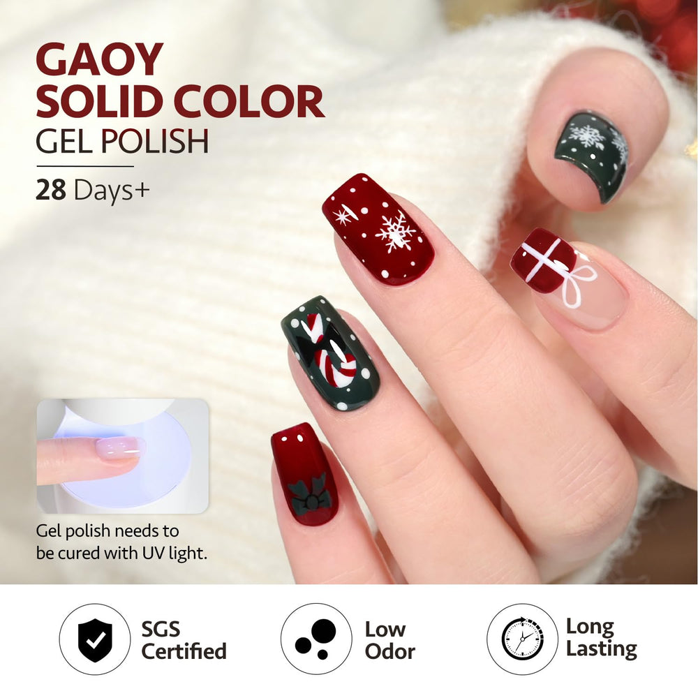 GAOY winter-themed gel nail polish for seasonal looks.