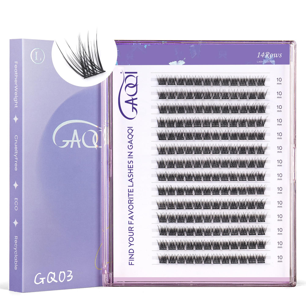 GAQQI GQ03 lash clusters setup view for easy DIY lash extensions.