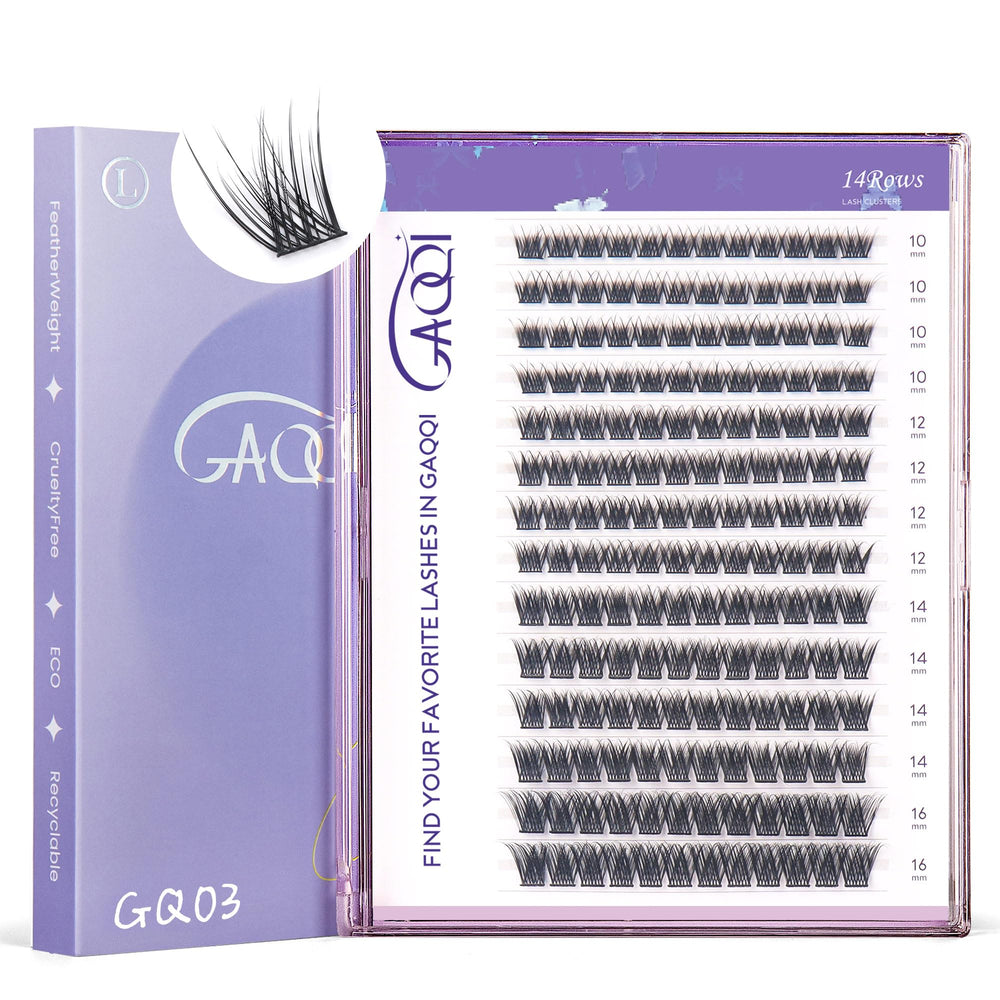 GAQQI GQ03 natural wispy lash clusters for everyday wear with feather-light comfort.