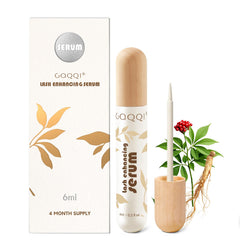 GAQQI lash serum bottle with applicator ready for daily use to boost lash growth.