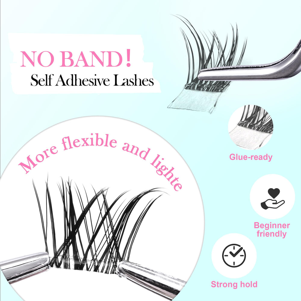 GAQQI self-adhesive clusters during application step show simple, one-step wear.
