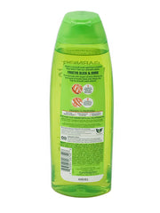 Garnier Fructis Sleek & Shine dry hair gloss for a silky finish.