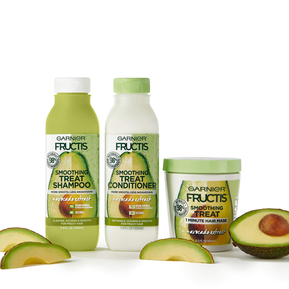Vegan formula label on Garnier Fructis Smoothing Treat Conditioner