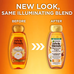 Garnier Whole Blends lather close-up cleansing with a luminous effect
