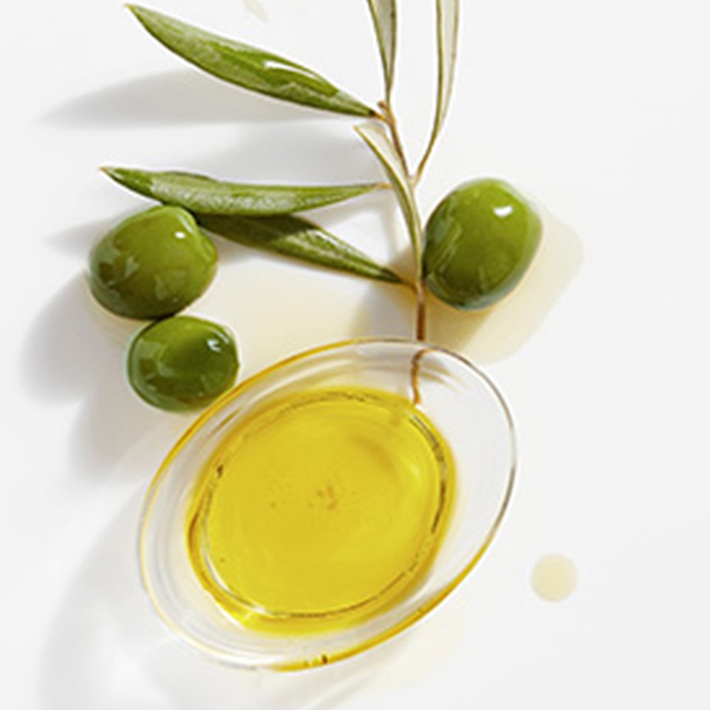 Garnier Whole Blends Legendary Olive shampoo lather close-up emphasizing silicone-free hydration