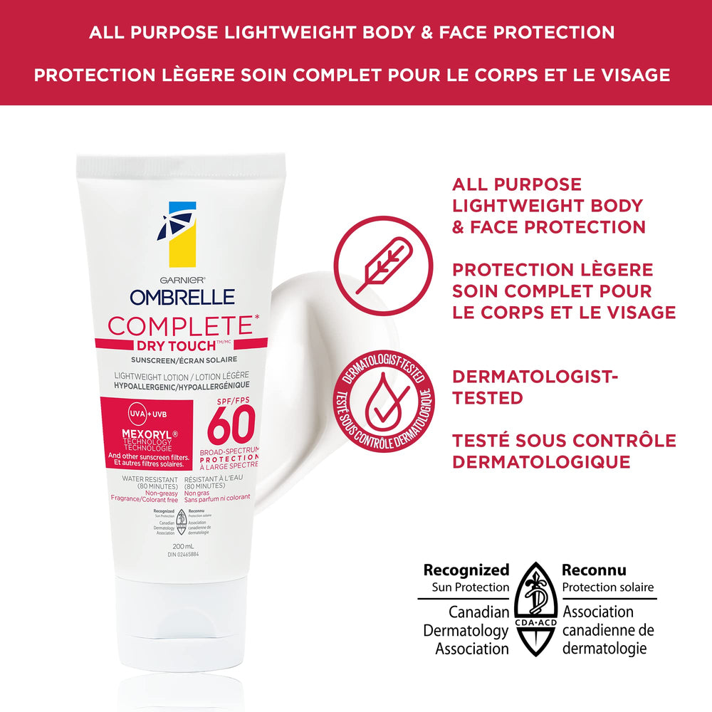 Ombrelle dry-touch texture demonstrates quick-dry, non-greasy feel.
