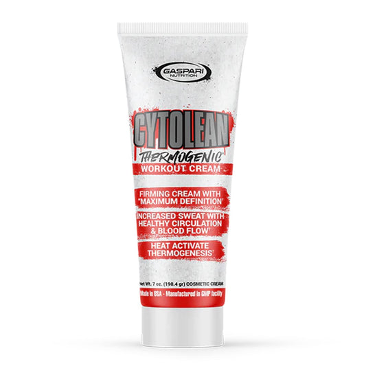 Gaspari Nutrition Cytolean Cream jar and tube display for focused definition.
