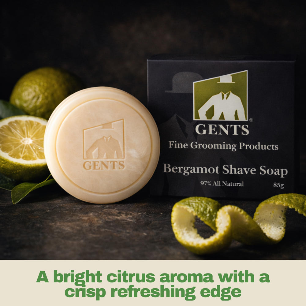 GBS bergamot lather forming rich foam for a comfortable shave