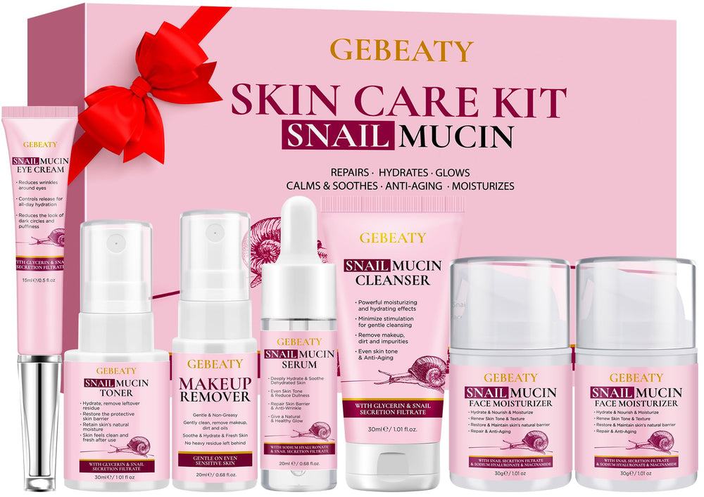 GEBEATY snail mucin cleanser bottle for gentle cleansing and hydration