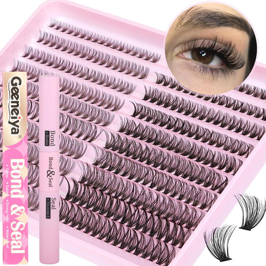 Geeneiya 20D+40D lash clusters kit for at-home salon results.