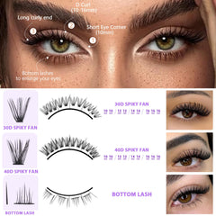Geeneiya 30D and 40D lash clusters offer lightweight DIY extensions.