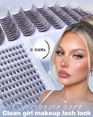 Geeneiya wispy clusters close-up shows feather-light, invisible finish