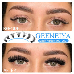 Geeneiya Wispy Lash Clusters 90D lashes for mega fullness