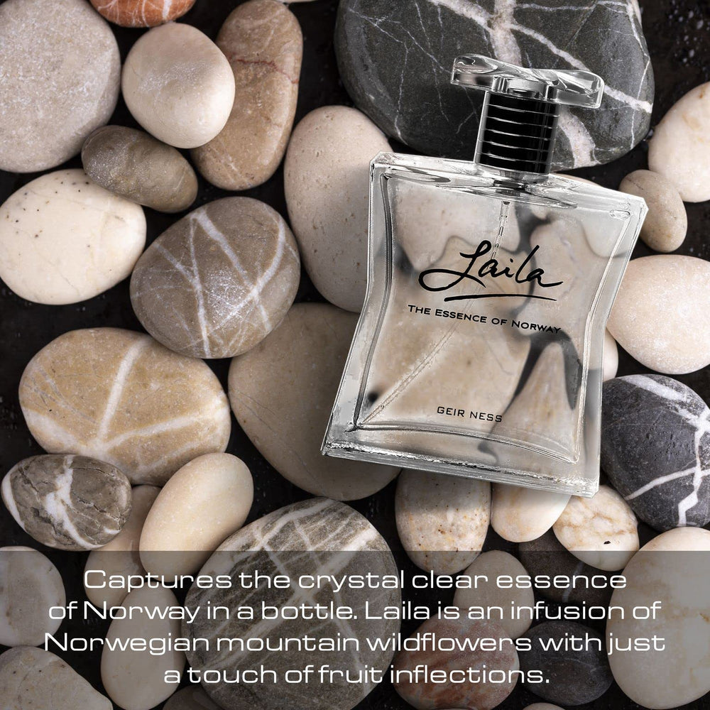 Geir Ness Laila floral-note visual highlights a fresh Nordic mood.