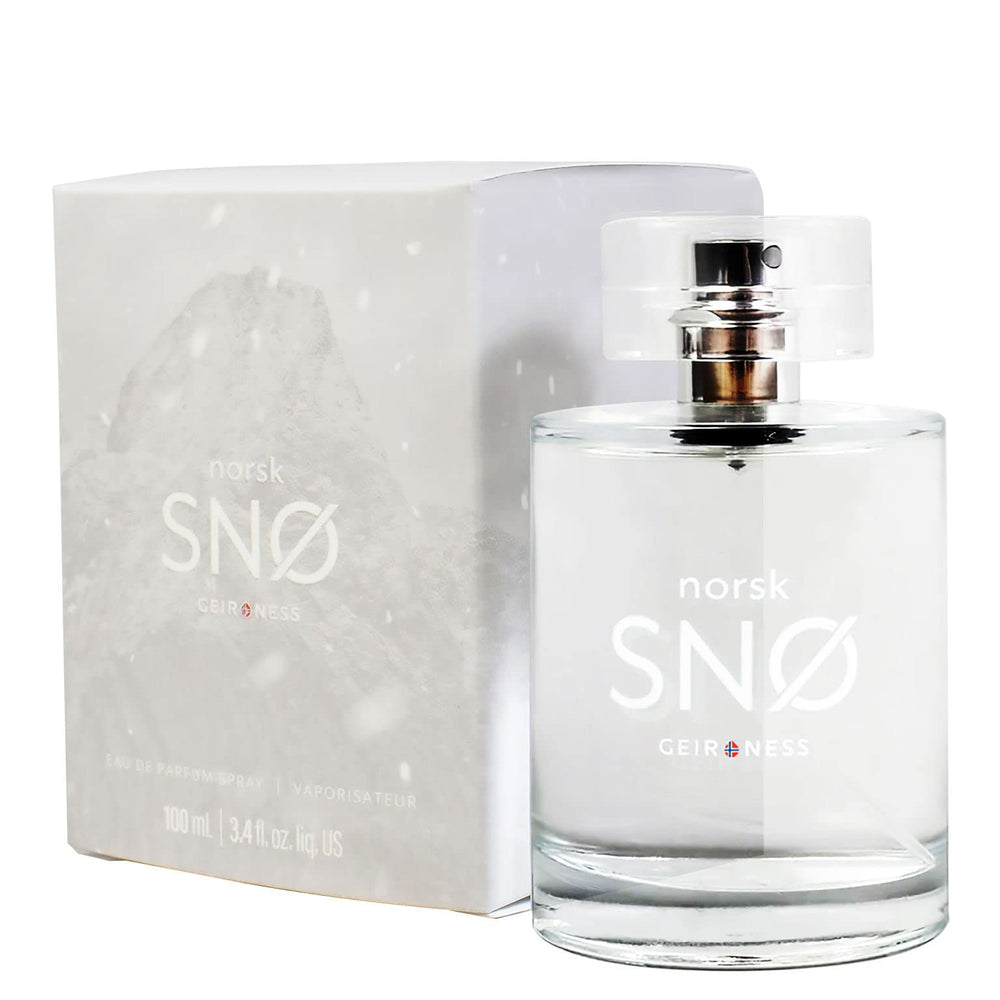 Geir Ness Norsk Snø sunlit bottle captures natural glow and clean fragrance.