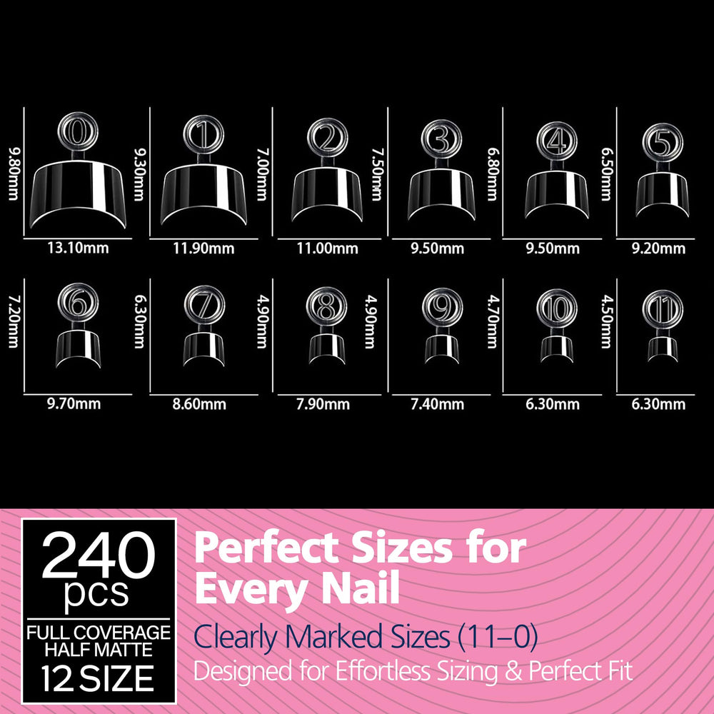 GEL PARTY classic French square edge shows crisp shape for strong tips.