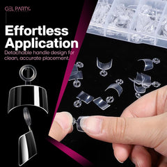 GEL PARTY compatibility with acrylic, dip powder, polygel, and builder gel.