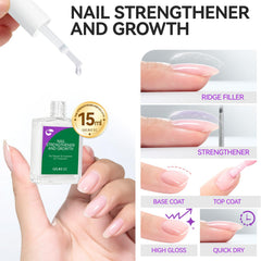 Gelike EC nails with natural glossy finish after application.