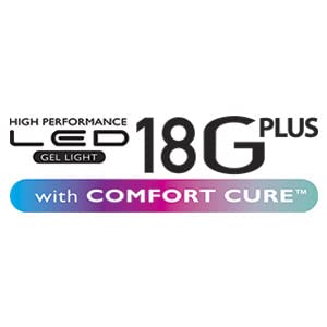 Gelish 18G Plus LED Light's acetone-resistant finish resists sanitizing solvents.