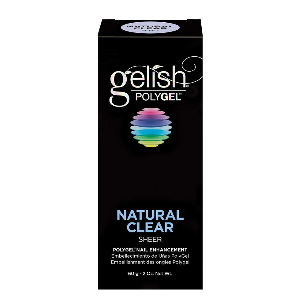 Gelish PolyGel Brand color palette spread showcases range for flawless sculpting.