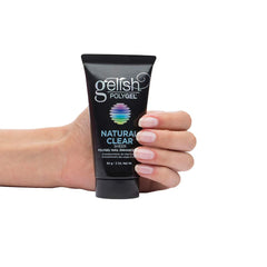 Gelish PolyGel Brand no-dust setup highlights safer, cleaner salon work.