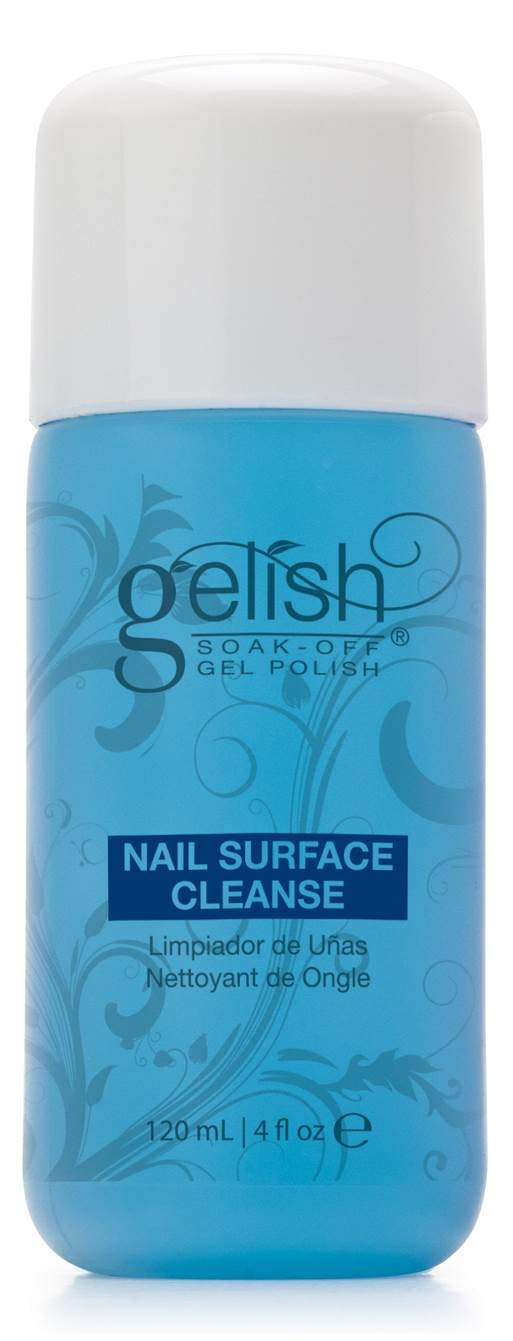 Gelish remover shown with cotton pad for gel polish removal at a station