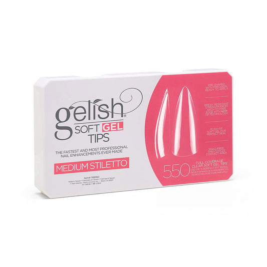 Gelish Soft Gel Tips 550-pack for durable full-coverage nails