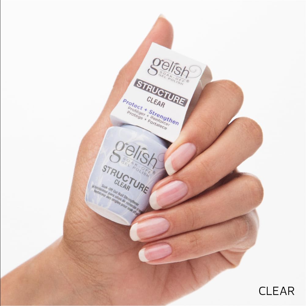 Gelish Structure Gel Translucent Pink concealing imperfections