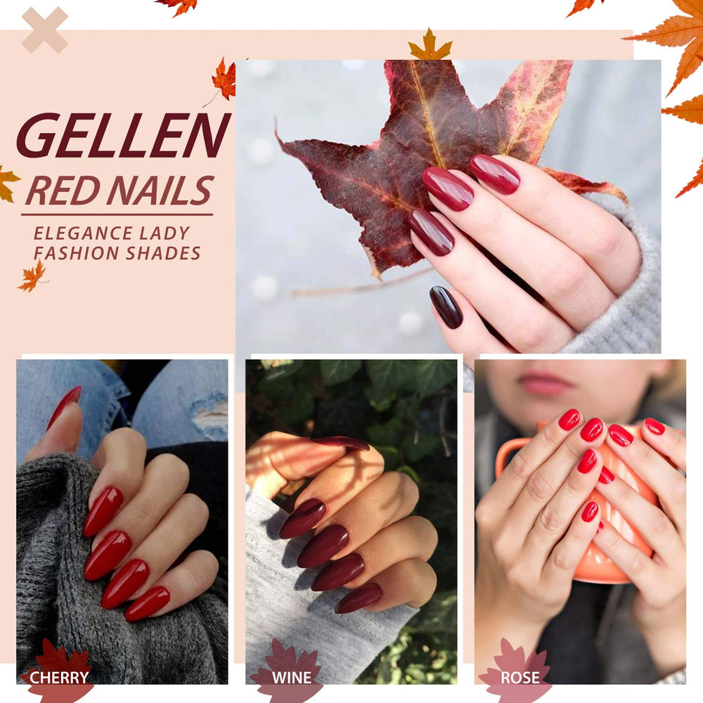 GELLEN twelve fall gel colors offering versatile, sophisticated looks