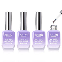 GELLEN base coat bottle close-up for healthier nails and smooth adhesion