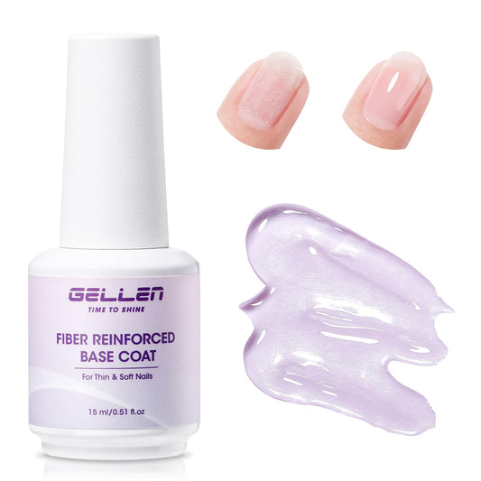 GELLEN fiber gel base coat bottle for clear nail reinforcement.