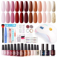 GELLEN gel nail polish kit box contents for easy at‑home manicure options