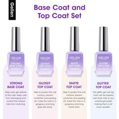 GELLEN glossy top coat bottle for brilliant shine and durable finish