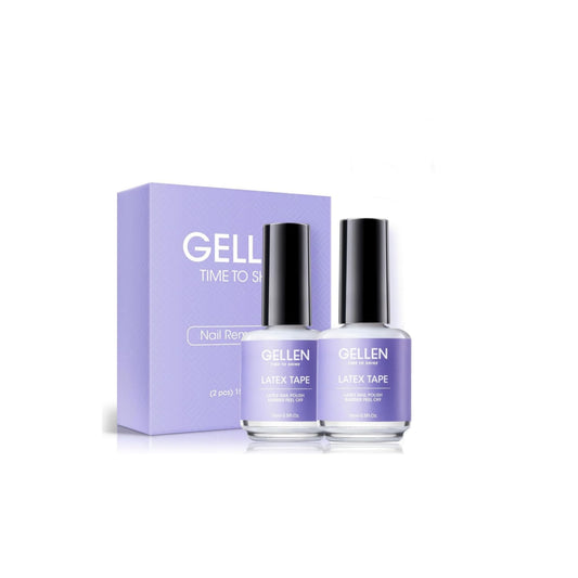 GELLEN nail latex tape kit two white bottles for easy cuticle protection during nail art
