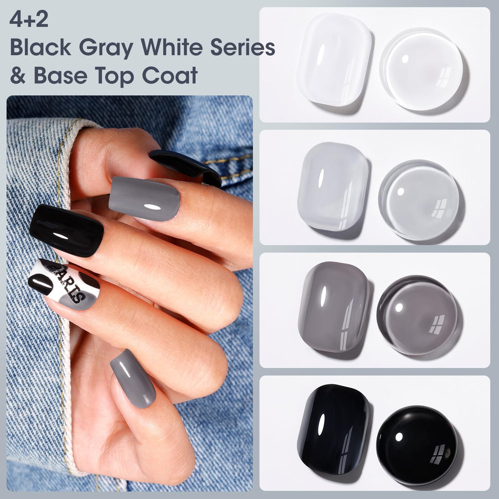 GELLEN gray-light nail polish for subtle, modern nails with chip-resistant finish