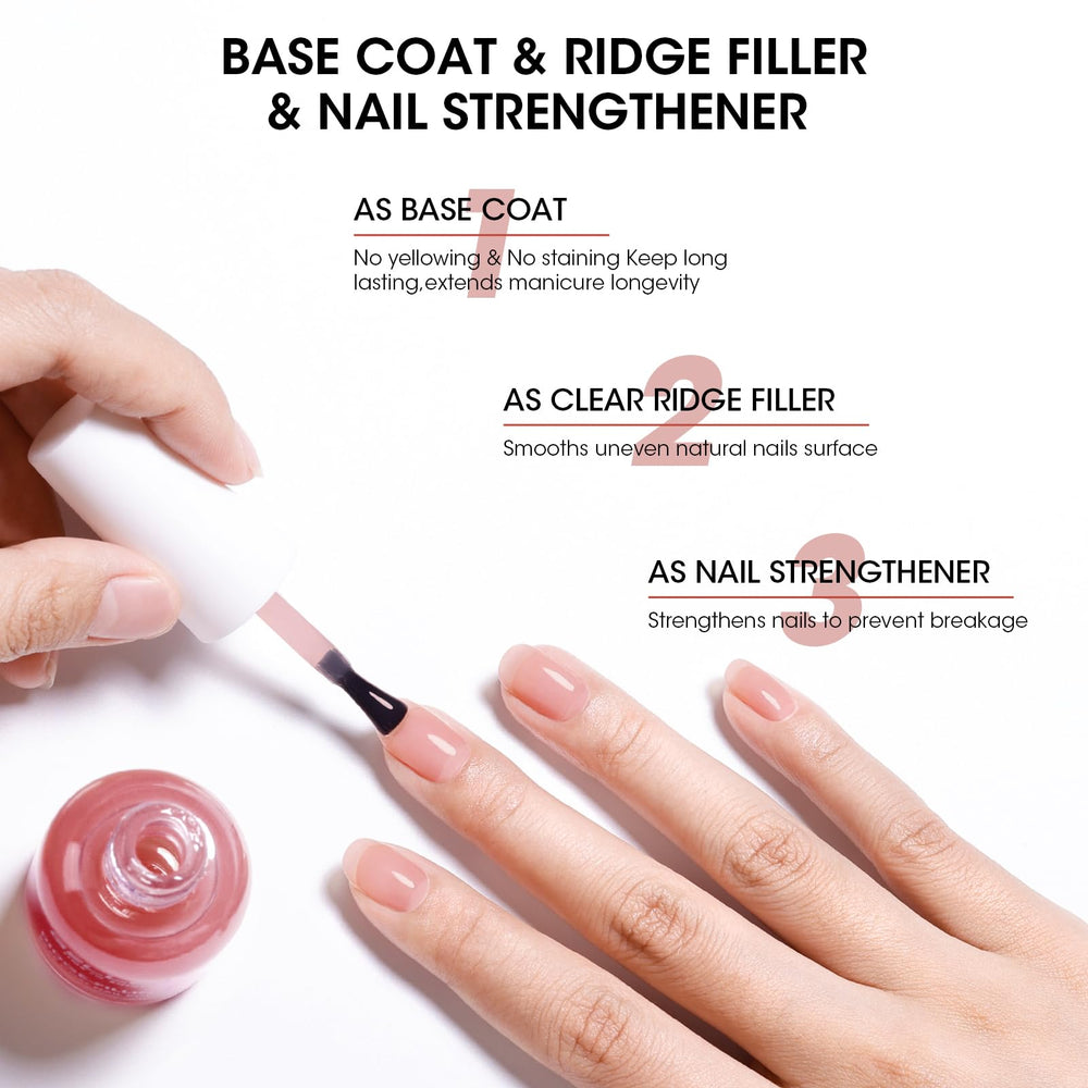 GELLEN nail-strengthener base coats help fortify thin, brittle nails.