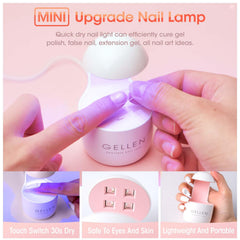 Gellen decorative items add personal flair to DIY manicures.
