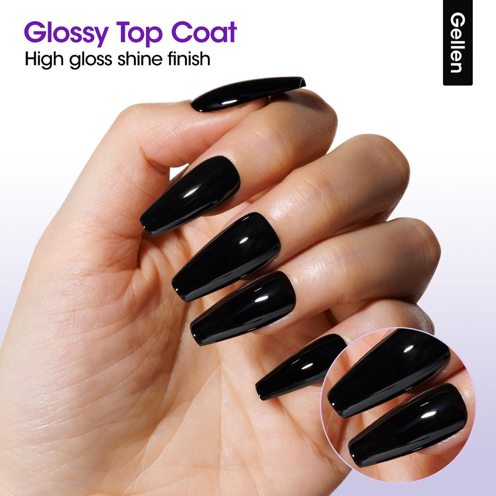 GELLEN nails with base coat application promoting longer wear