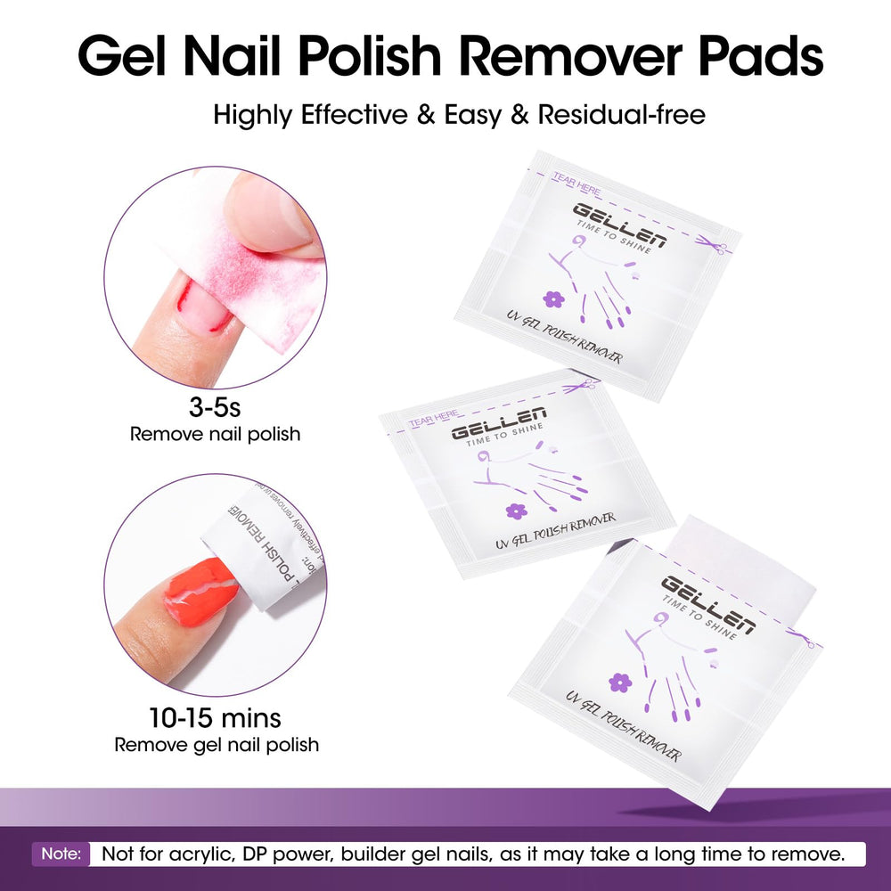 GELLEN remover pad close-up, wrapped for gentle gel polish removal.